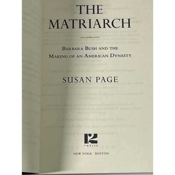 The Matriarch by Susan Page | Barbara Bush Biography Paperback Book - Picture 3 of 5